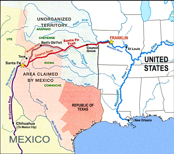 Map-of-Santa-Fe-Trail